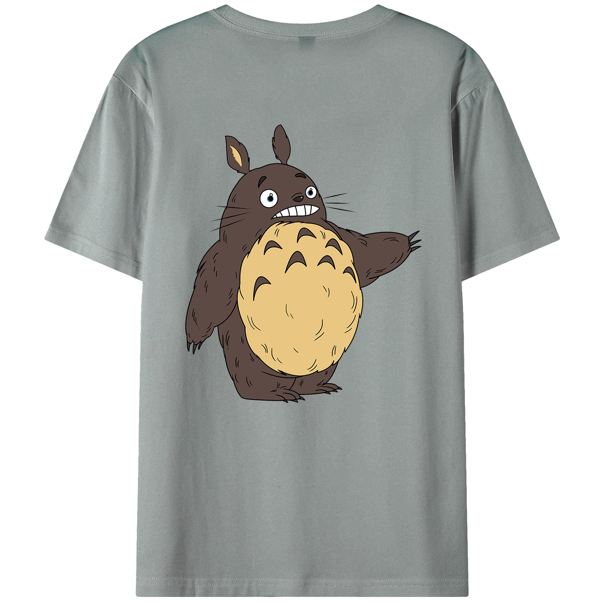 （画像用） となりのトトロ 草壁メイ 草壁サツキ My Neighbor Totoro Satsuki Kusakabe Mei Kusakabe 綿100％ メンズ半袖Tシャツ（バックプリント） 通気性